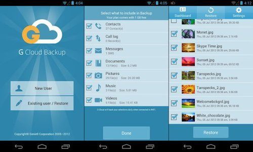App backup and restore for Android Smartphone